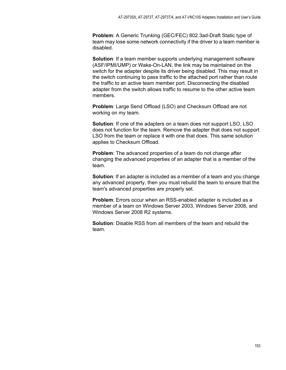 Allied Telesis NetExtreme II Adapters User Manual | Page 153 / 178