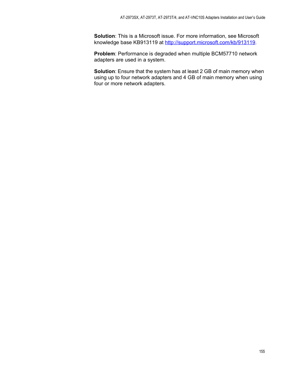 Allied Telesis NetExtreme II Adapters User Manual | Page 155 / 178