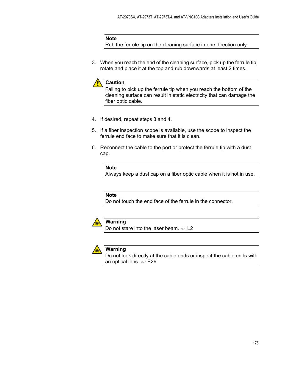 Allied Telesis NetExtreme II Adapters User Manual | Page 175 / 178