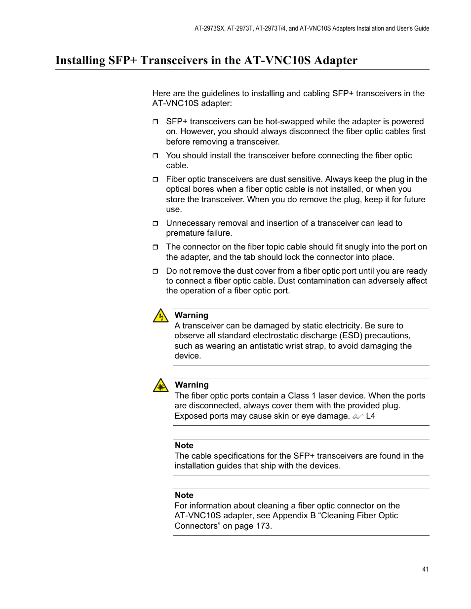 Allied Telesis NetExtreme II Adapters User Manual | Page 41 / 178