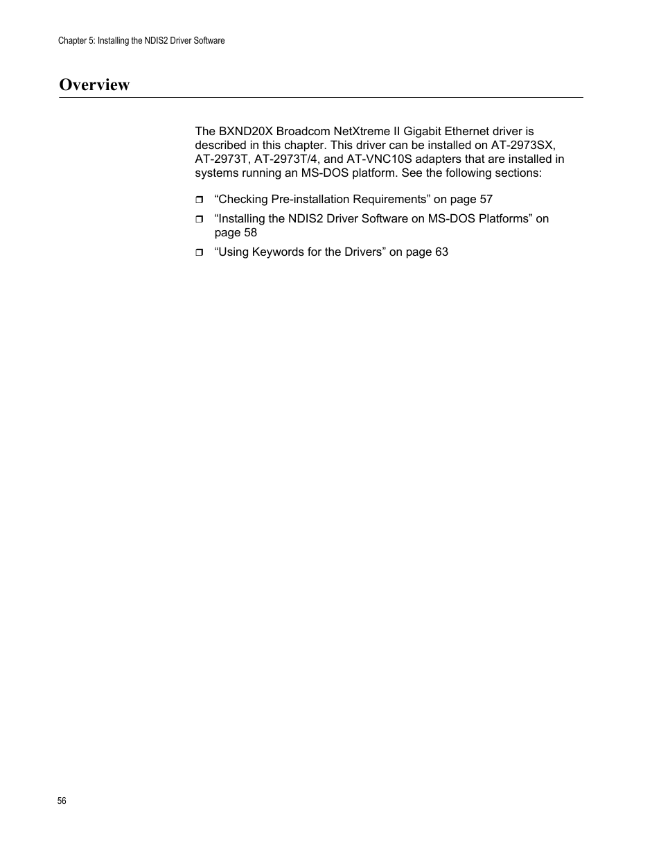 Overview | Allied Telesis NetExtreme II Adapters User Manual | Page 56 / 178