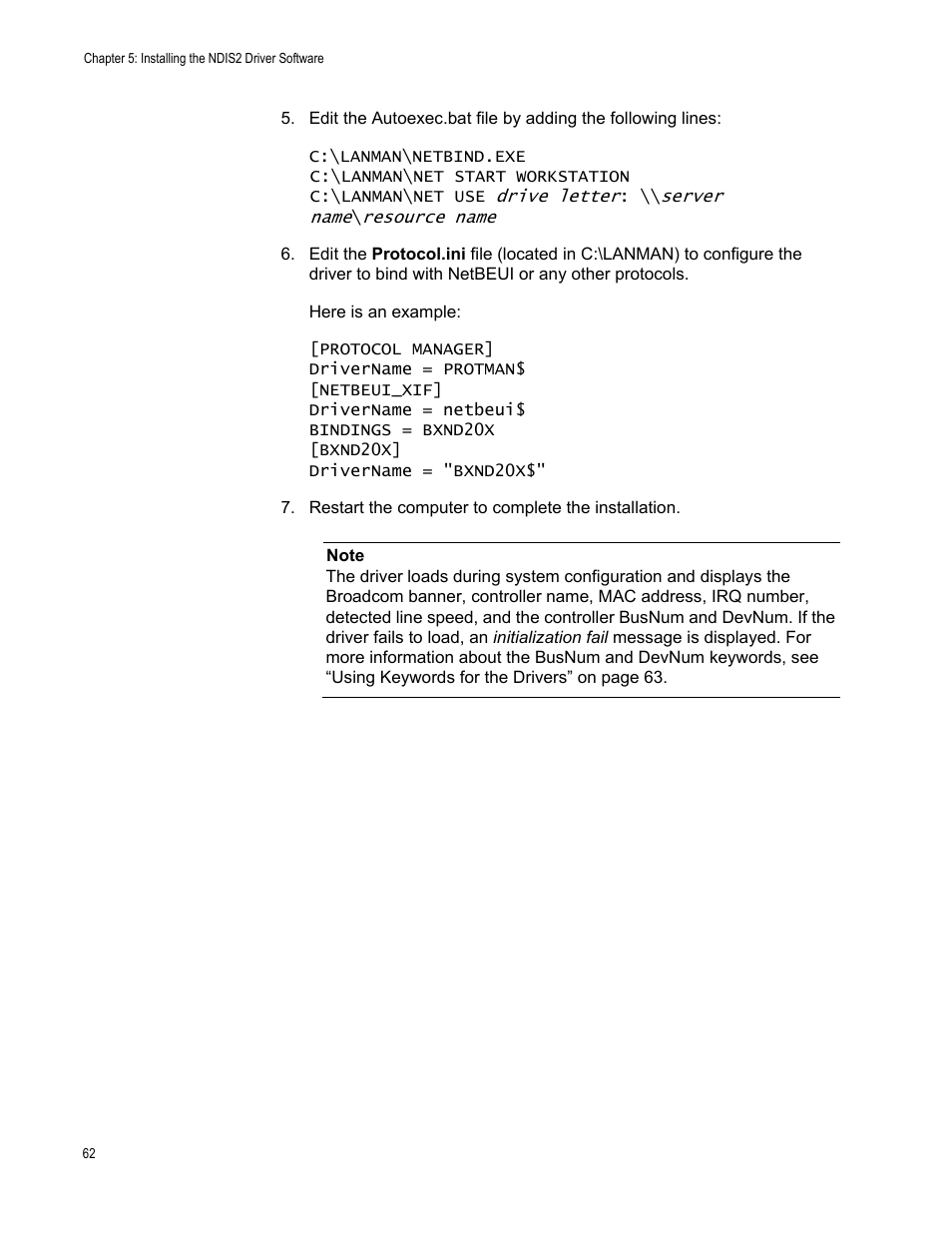 Allied Telesis NetExtreme II Adapters User Manual | Page 62 / 178