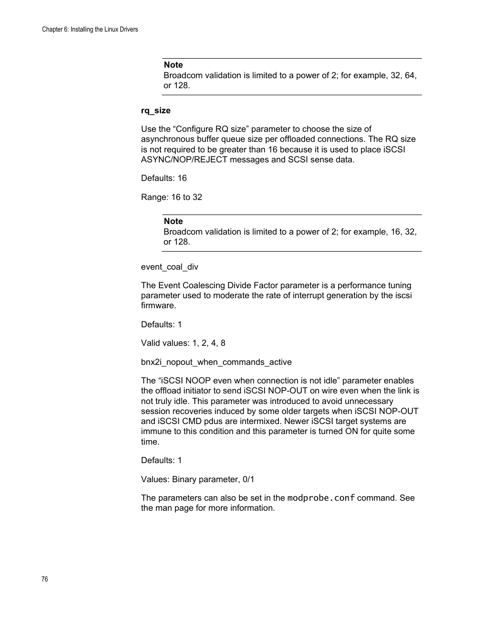 Allied Telesis NetExtreme II Adapters User Manual | Page 76 / 178