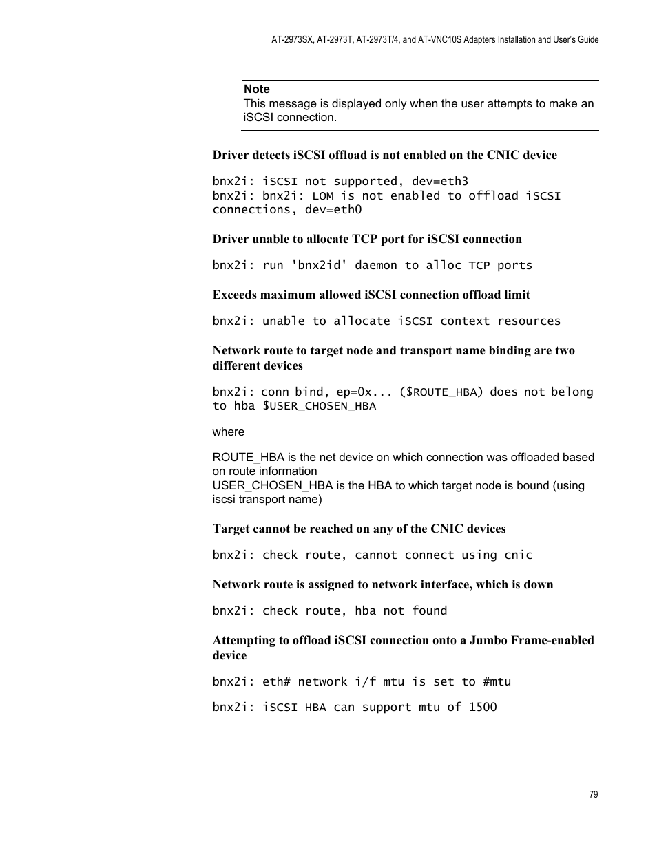 Allied Telesis NetExtreme II Adapters User Manual | Page 79 / 178