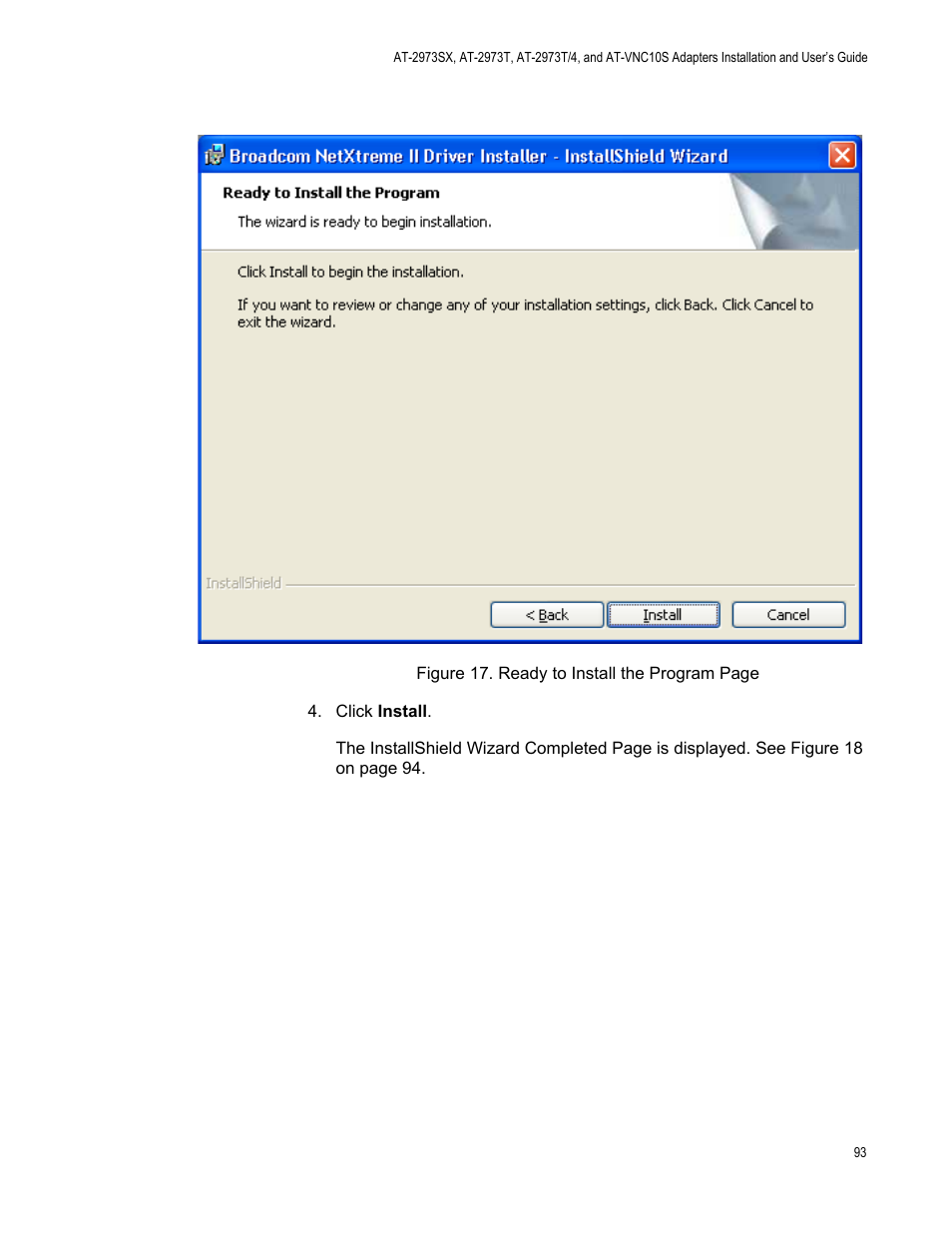 Allied Telesis NetExtreme II Adapters User Manual | Page 93 / 178