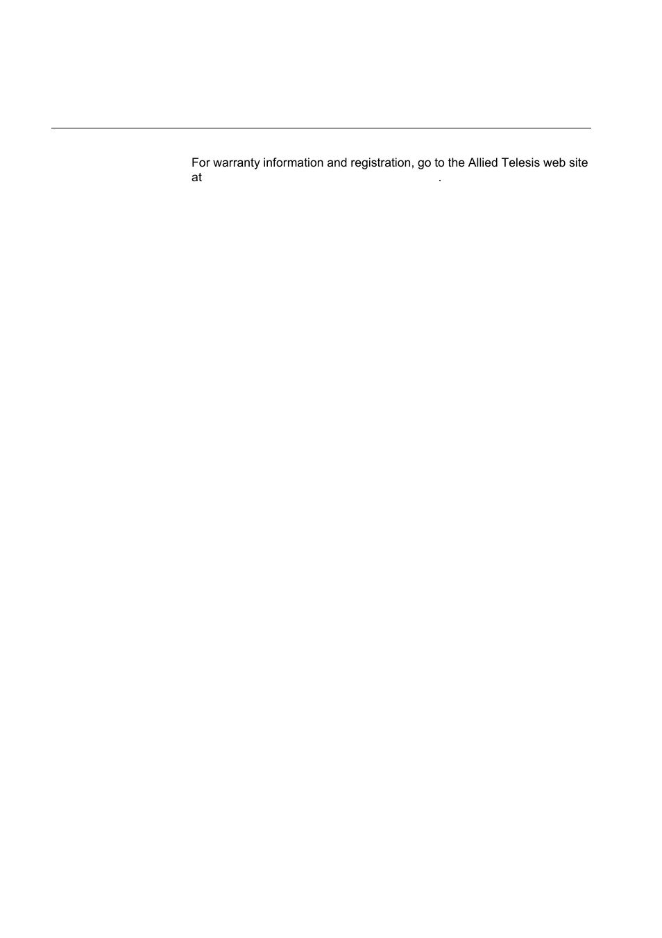 Warranty registration | Allied Telesis x610 Series Layer 3 User Manual | Page 102 / 120