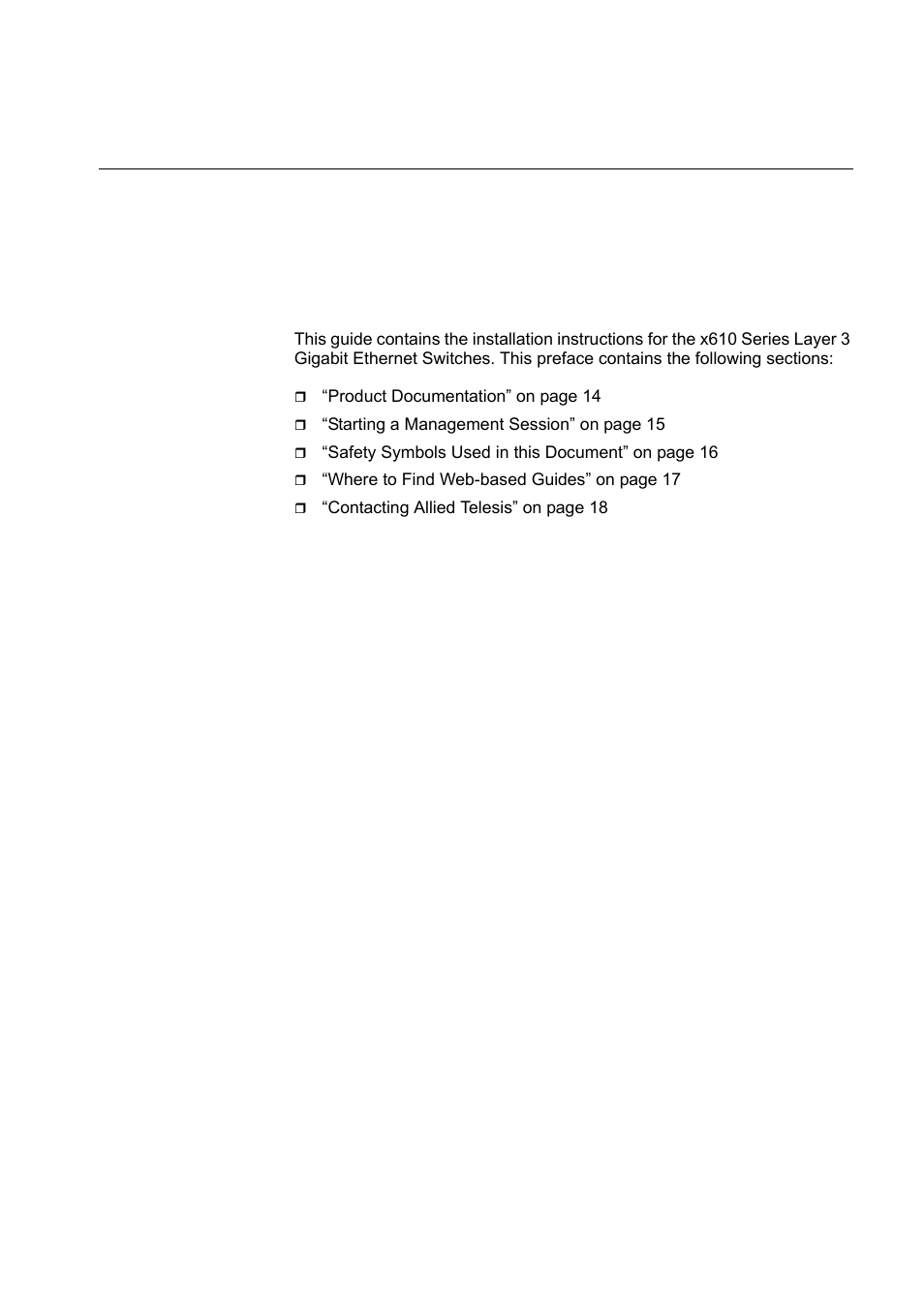 Preface | Allied Telesis x610 Series Layer 3 User Manual | Page 13 / 120