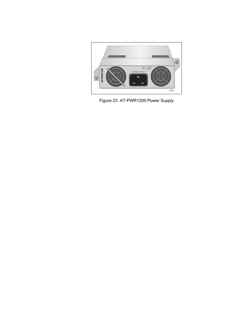 Figure 24. connectors on rps, Chapter 1: overview 48 | Allied Telesis x610 Series Layer 3 User Manual | Page 48 / 120