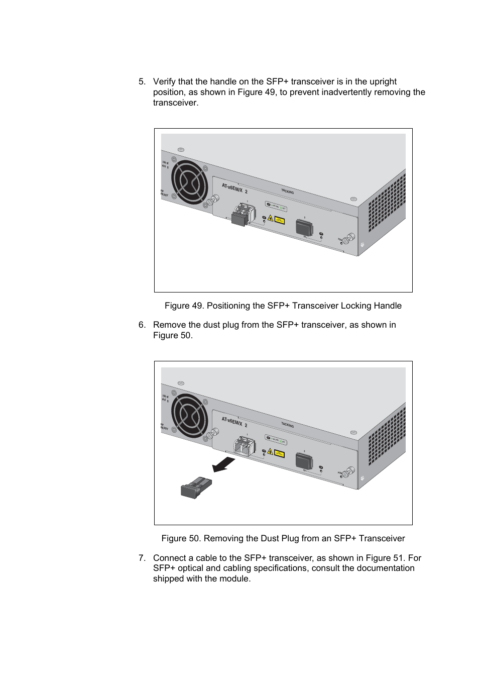 Chapter 3: installing the hardware 86 | Allied Telesis x610 Series Layer 3 User Manual | Page 86 / 120