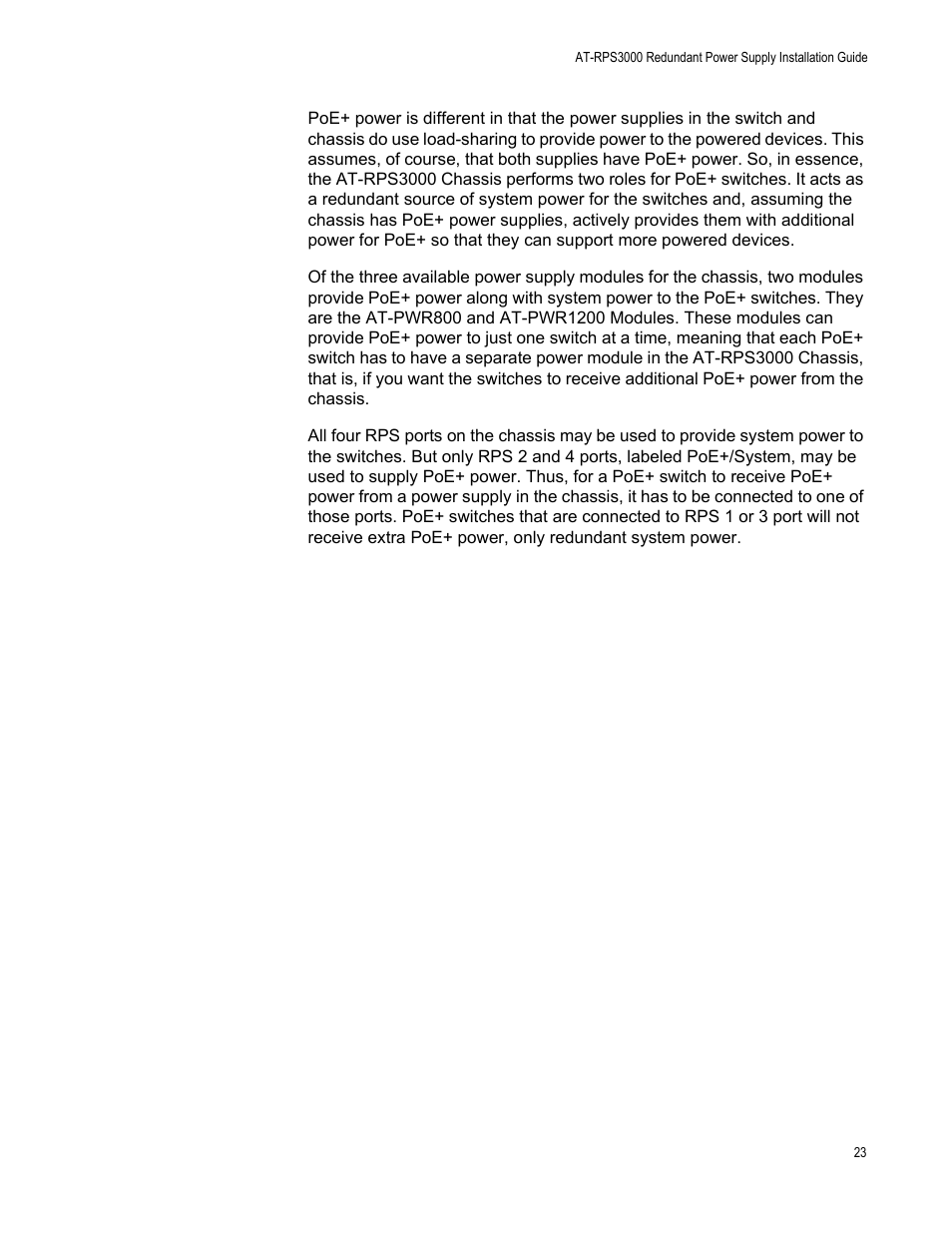 Allied Telesis AT-RPS3000 User Manual | Page 23 / 92