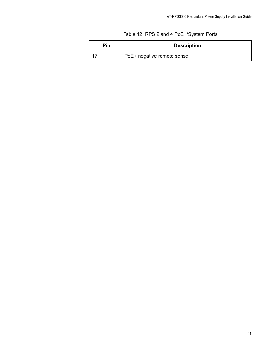 Allied Telesis AT-RPS3000 User Manual | Page 91 / 92