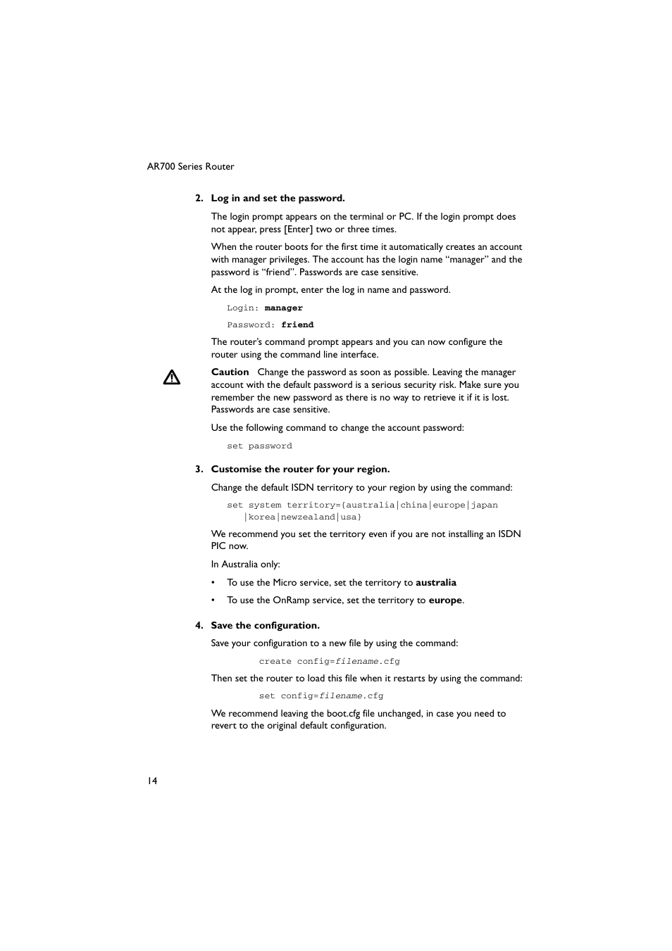 Allied Telesis AR700 Series Router User Manual | Page 15 / 38