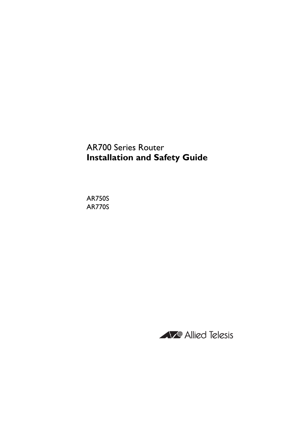 Allied Telesis AR700 Series Router User Manual | Page 2 / 38
