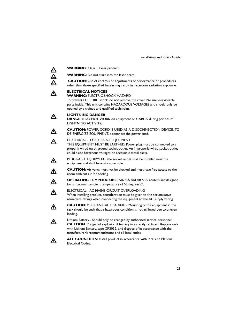 Allied Telesis AR700 Series Router User Manual | Page 22 / 38