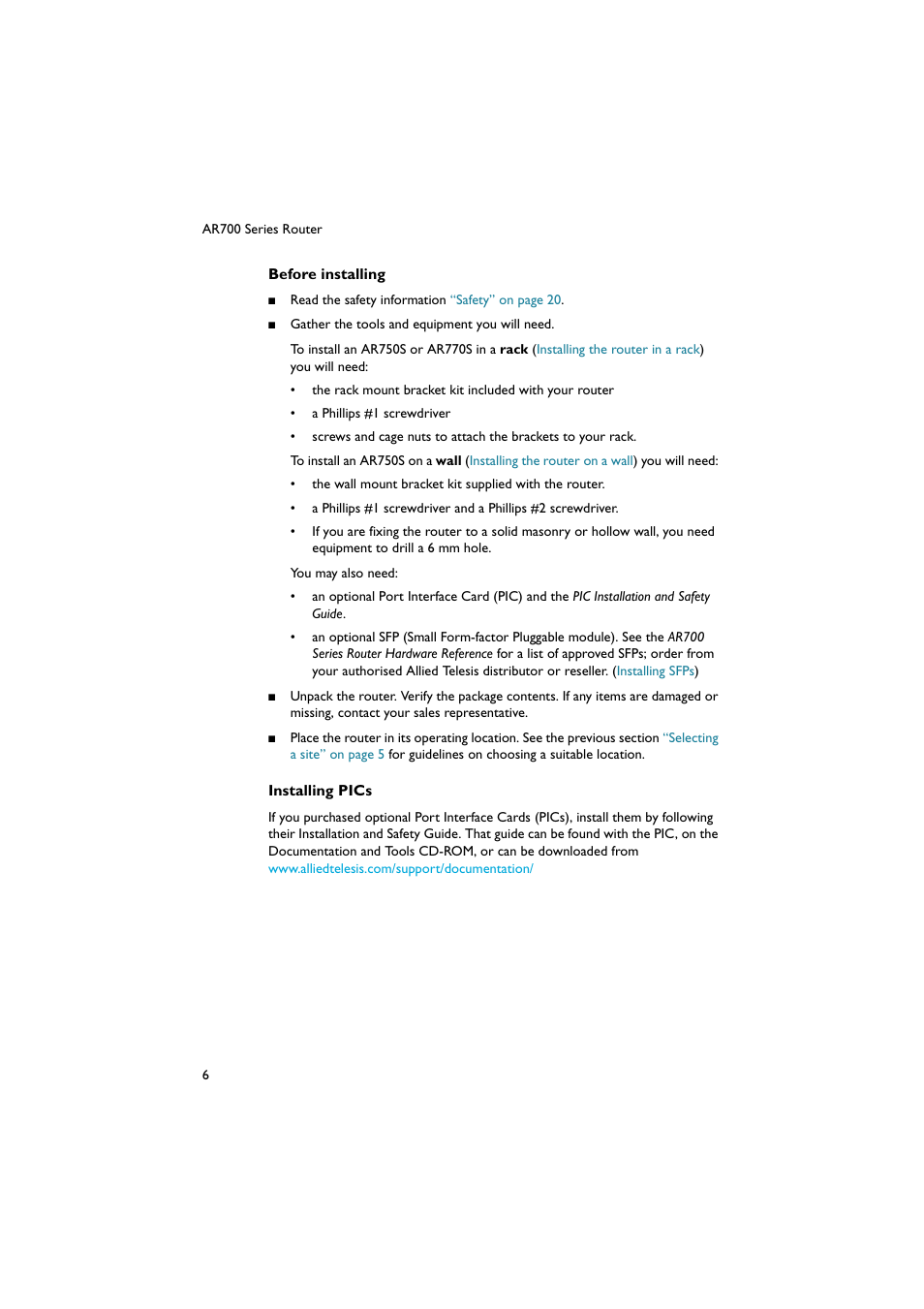 Allied Telesis AR700 Series Router User Manual | Page 7 / 38