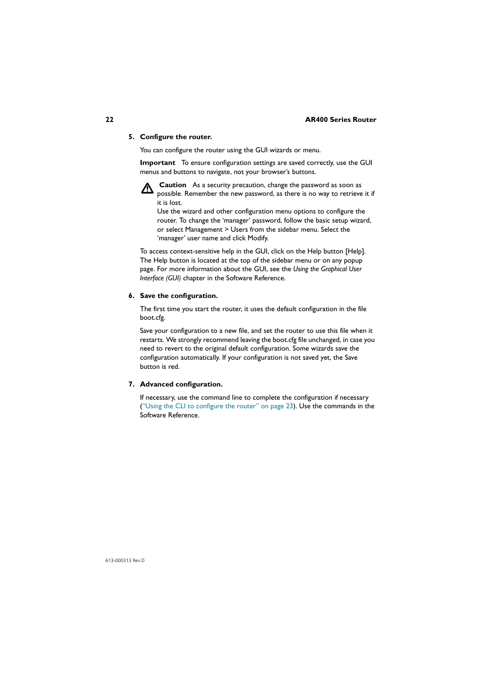 Allied Telesis AR400 Series Router User Manual | Page 23 / 54