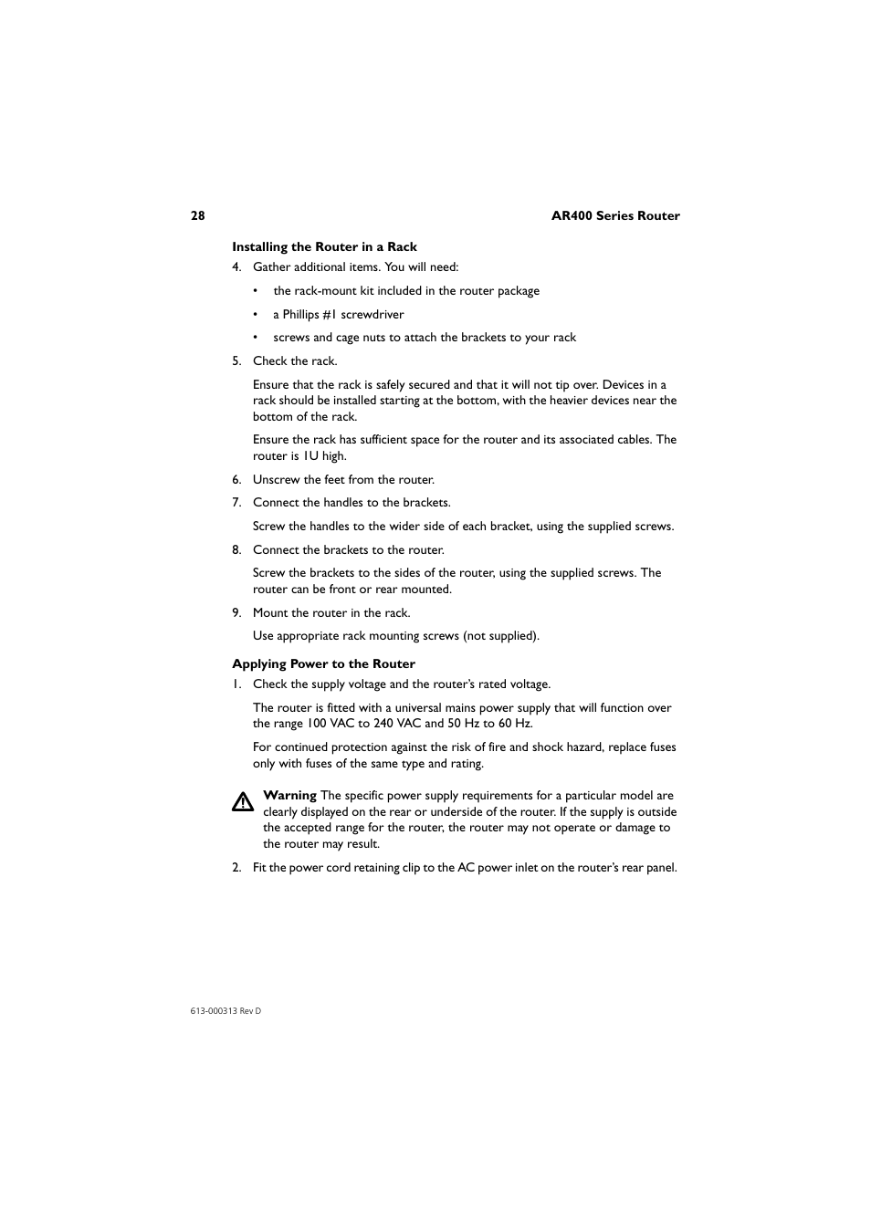 Allied Telesis AR400 Series Router User Manual | Page 29 / 54