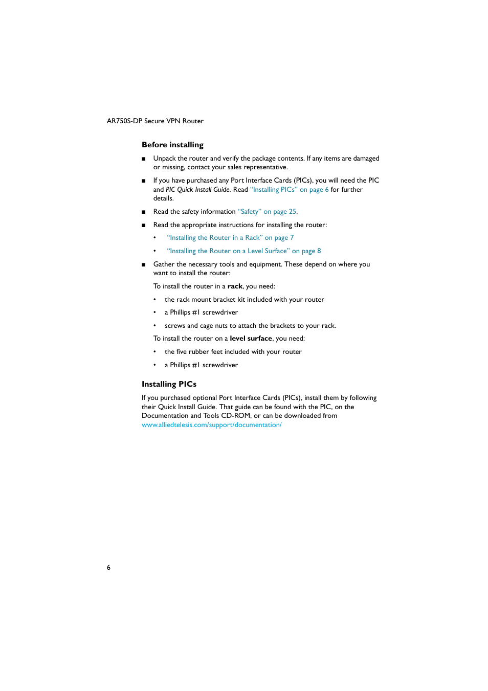 Allied Telesis AR750S-DP Secure VPN Router User Manual | Page 7 / 50