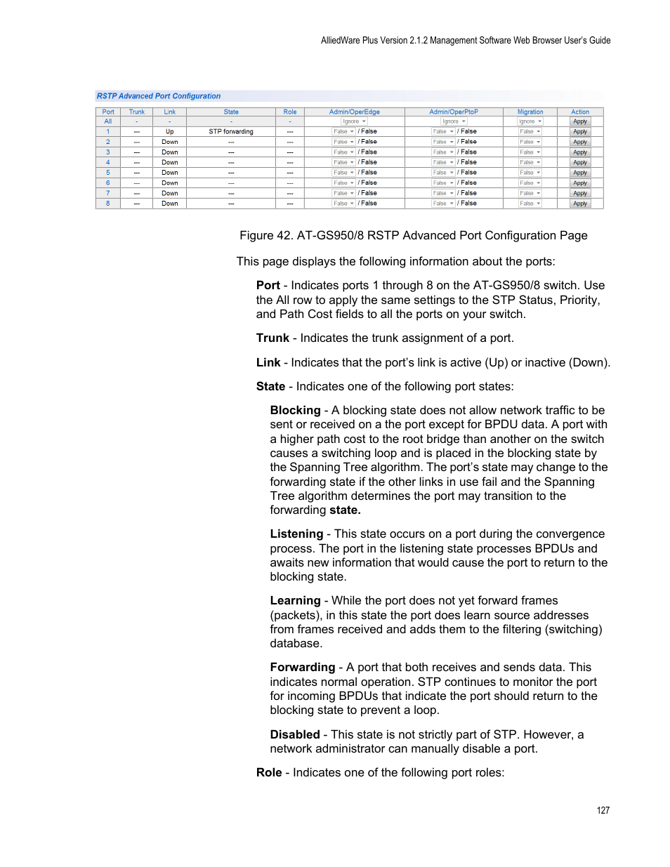 Allied Telesis AT-GS950/8 User Manual | Page 127 / 364