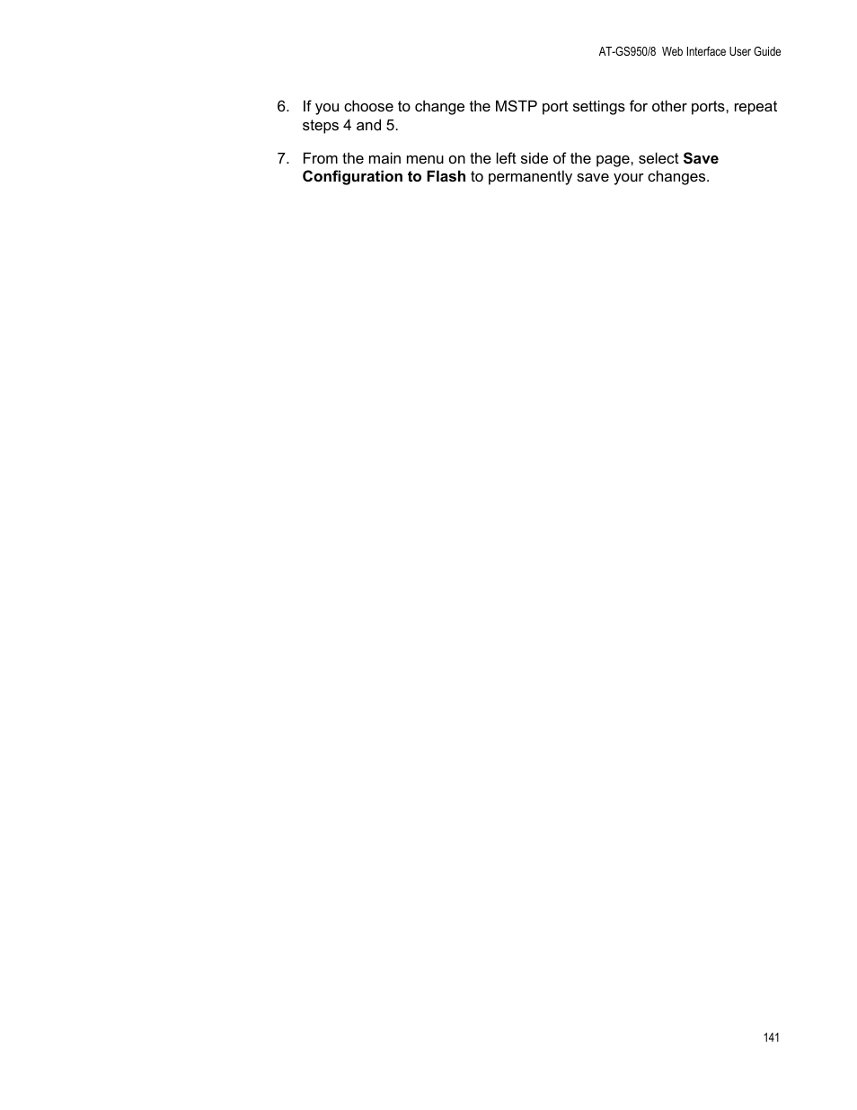 Allied Telesis AT-GS950/8 User Manual | Page 141 / 364