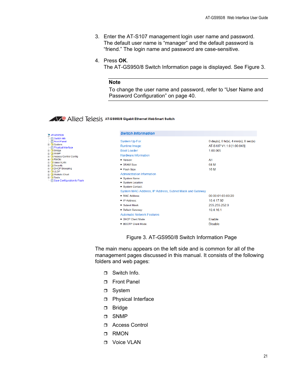 Allied Telesis AT-GS950/8 User Manual | Page 21 / 364
