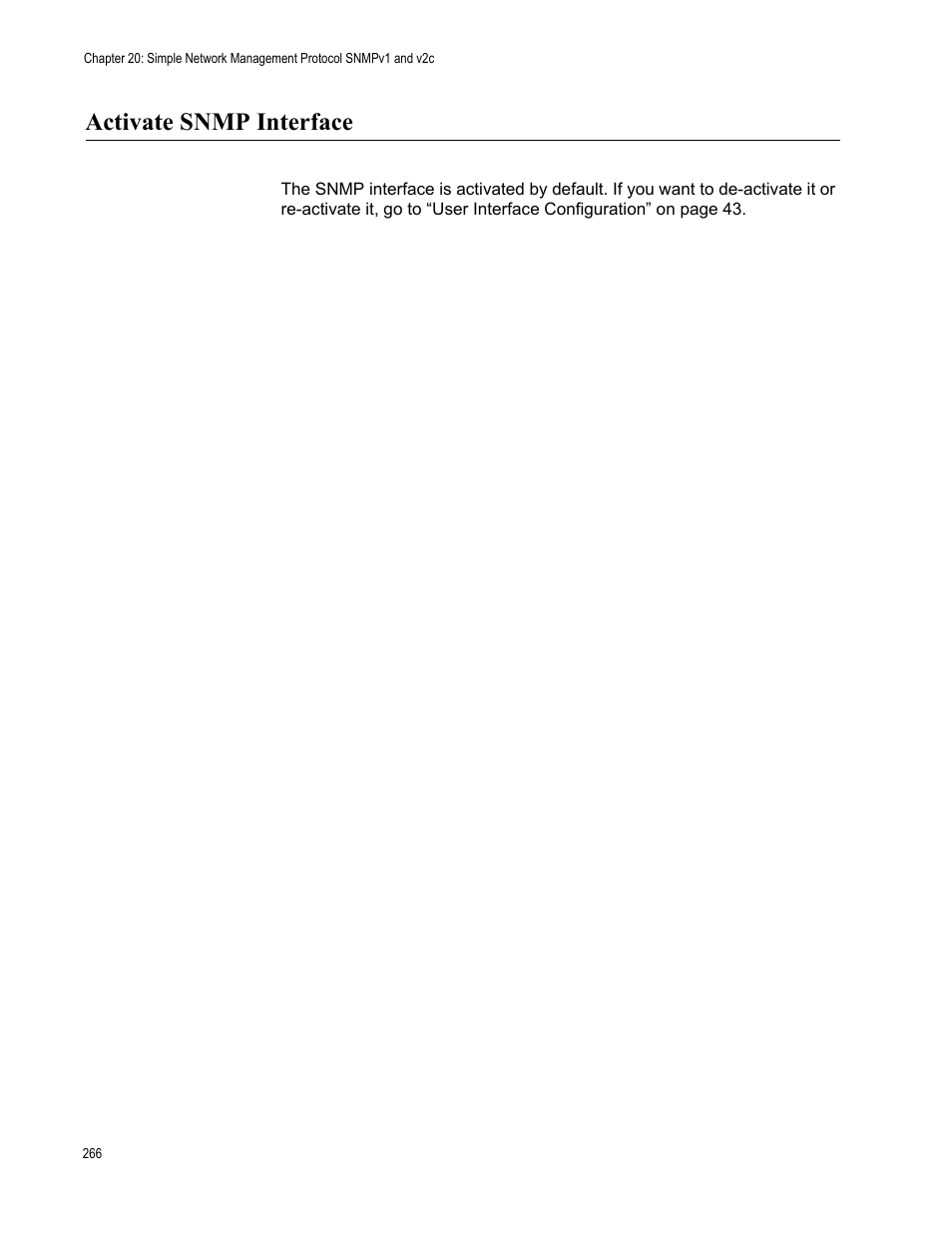 Activate snmp interface | Allied Telesis AT-GS950/8 User Manual | Page 266 / 364