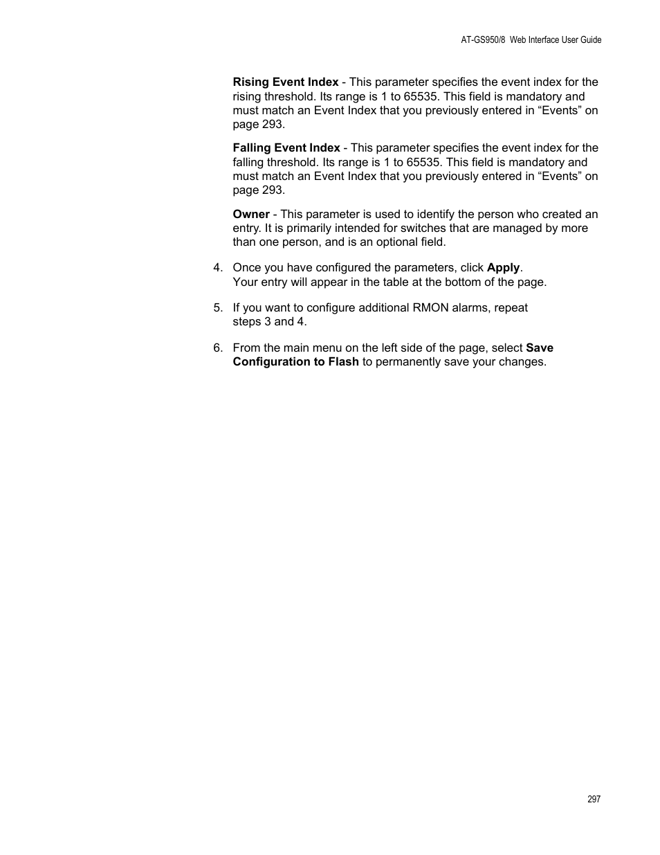 Allied Telesis AT-GS950/8 User Manual | Page 297 / 364