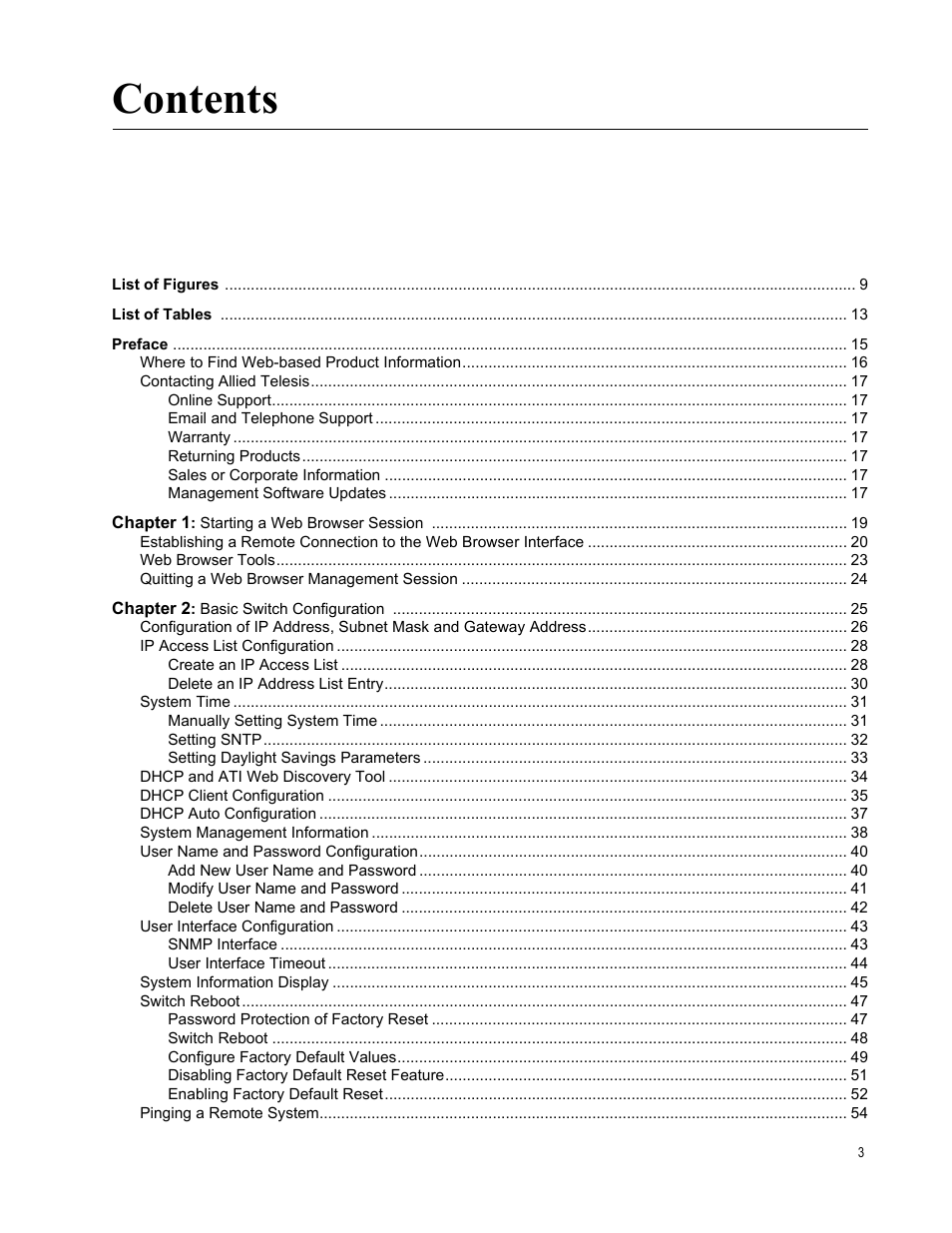 Allied Telesis AT-GS950/8 User Manual | Page 3 / 364