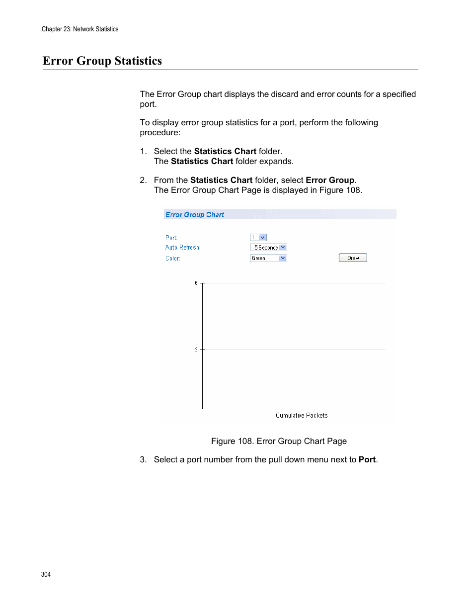 Error group statistics | Allied Telesis AT-GS950/8 User Manual | Page 304 / 364