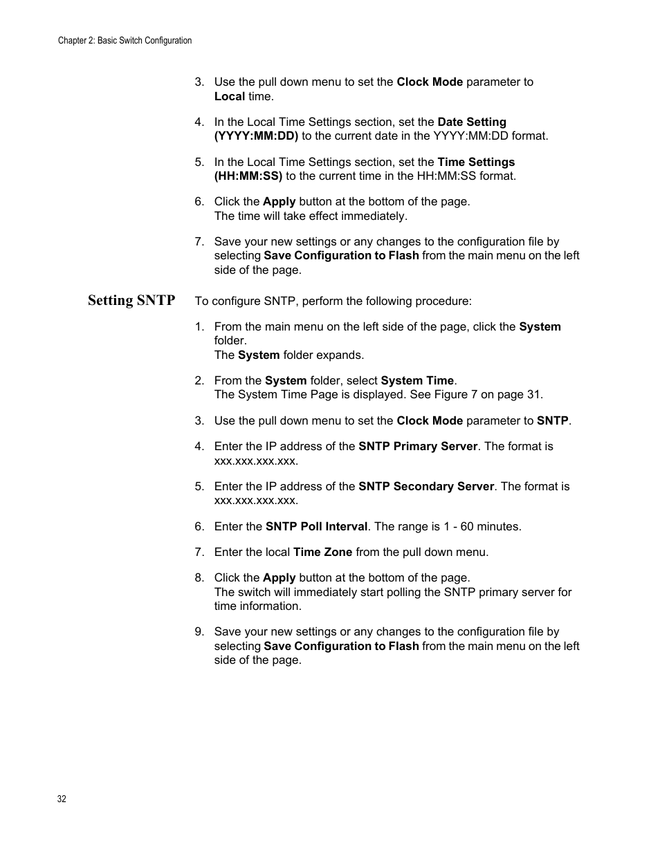 Setting sntp | Allied Telesis AT-GS950/8 User Manual | Page 32 / 364