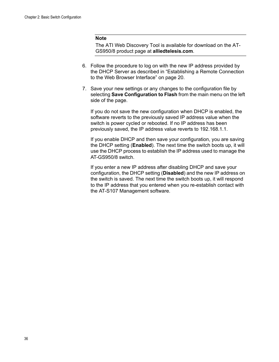 Allied Telesis AT-GS950/8 User Manual | Page 36 / 364