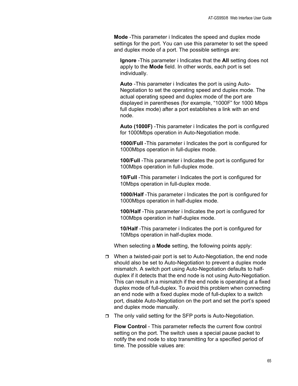 Allied Telesis AT-GS950/8 User Manual | Page 65 / 364