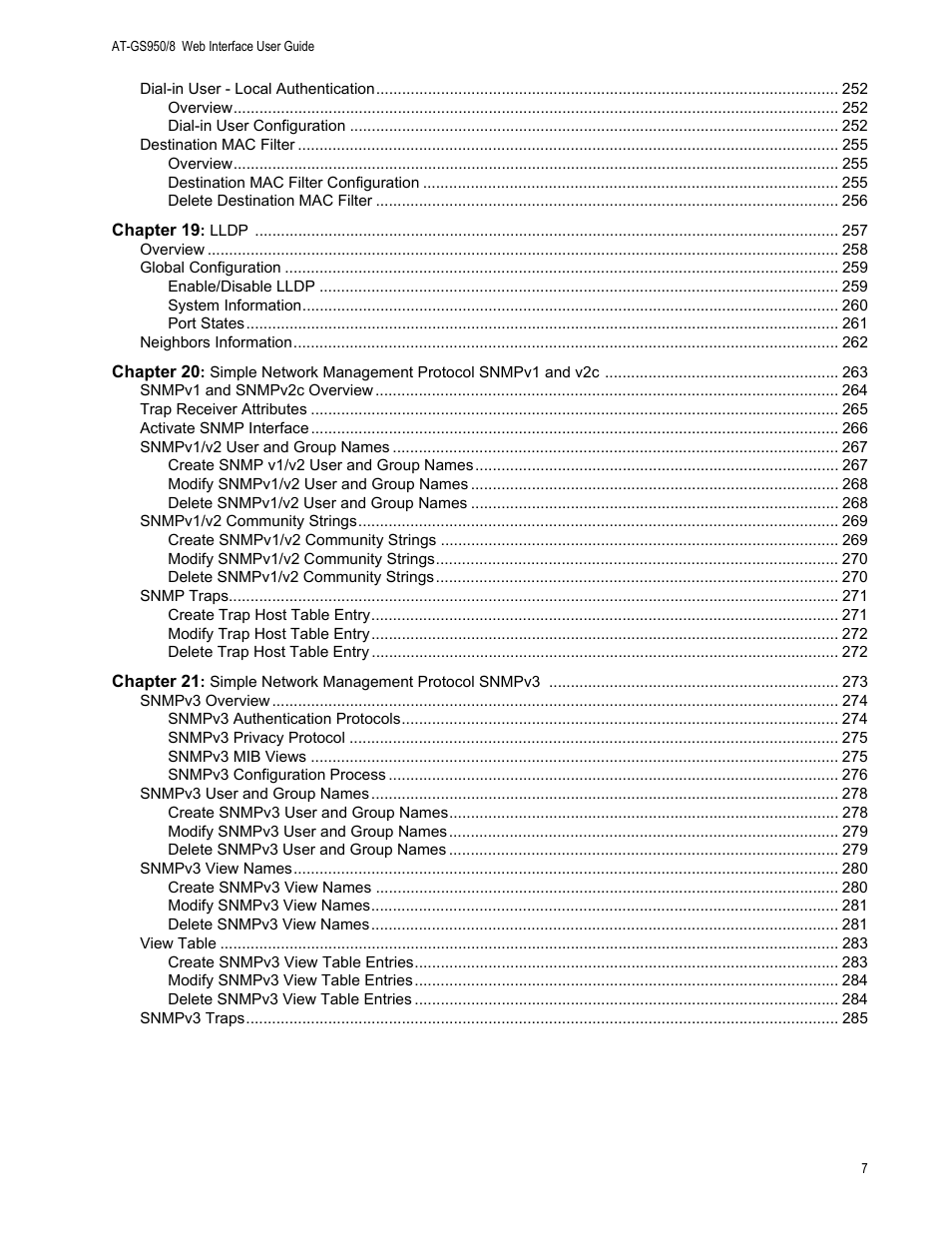 Allied Telesis AT-GS950/8 User Manual | Page 7 / 364