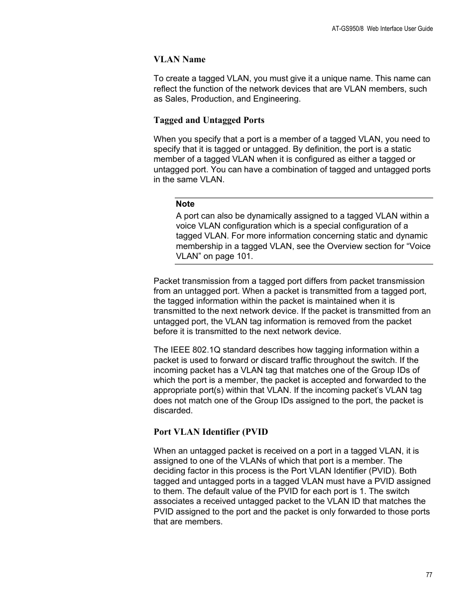 Allied Telesis AT-GS950/8 User Manual | Page 77 / 364