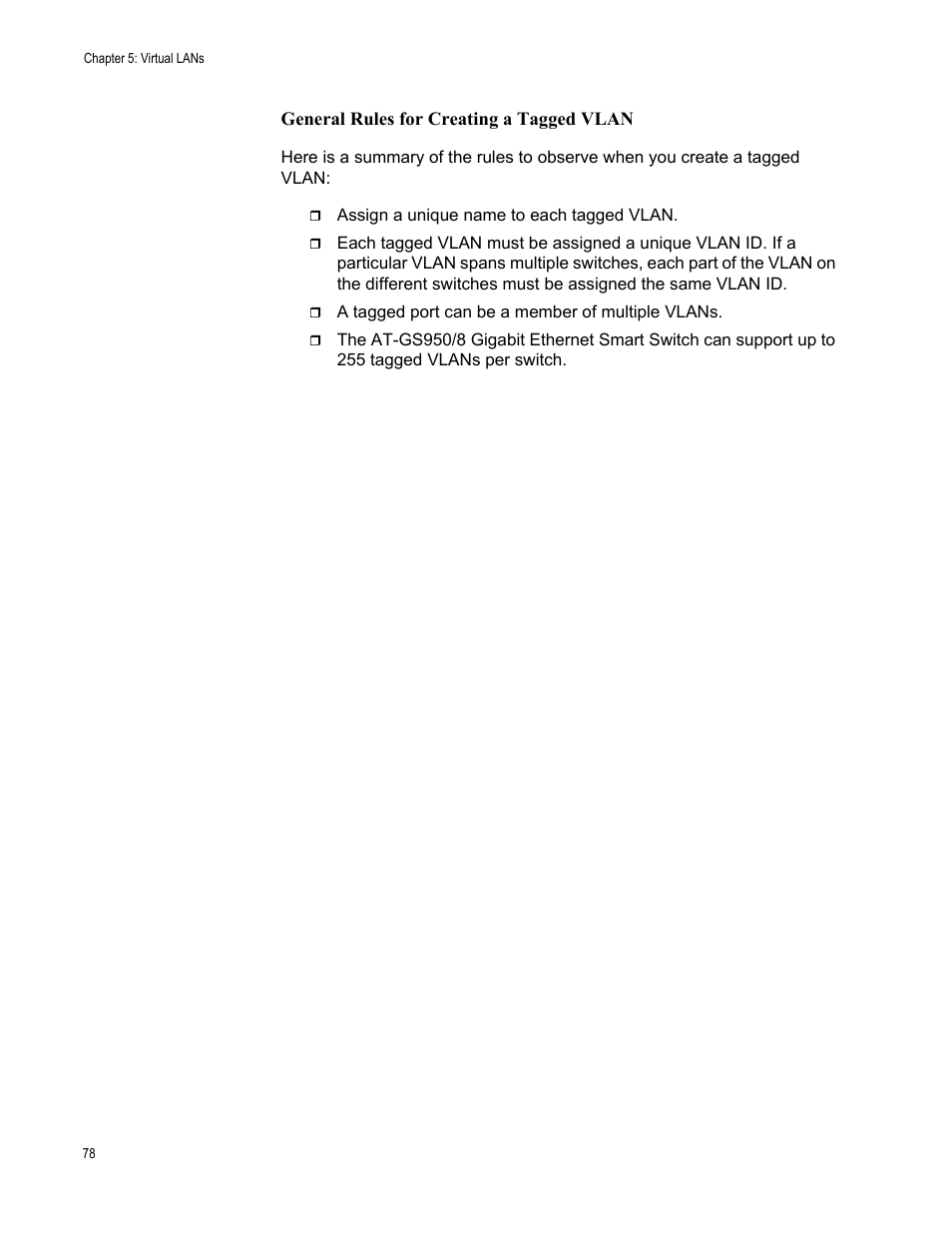 Allied Telesis AT-GS950/8 User Manual | Page 78 / 364