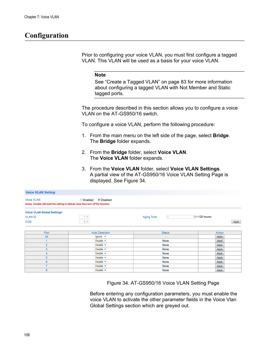 Configuration | Allied Telesis AT-GS950/16 User Manual | Page 108 / 364