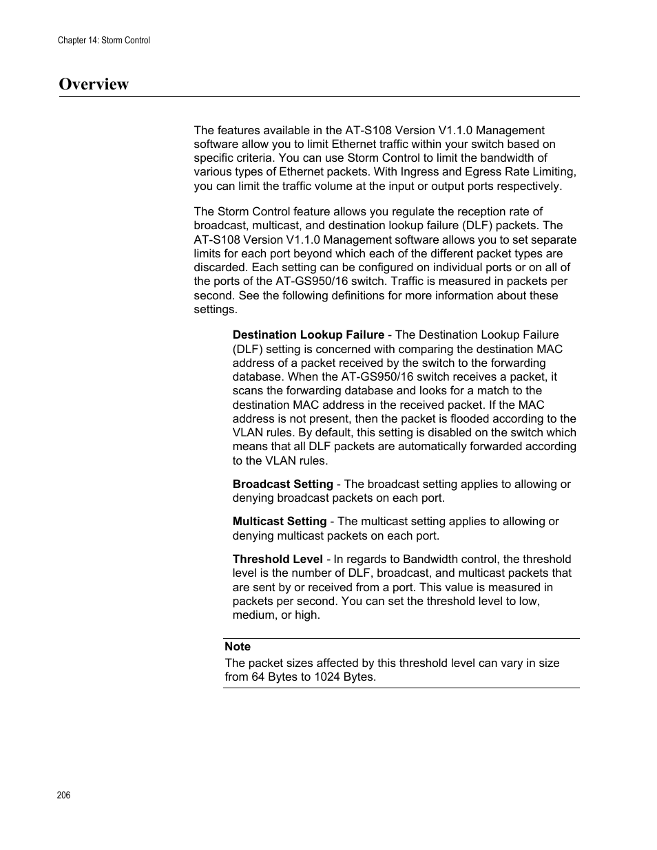 Overview | Allied Telesis AT-GS950/16 User Manual | Page 206 / 364