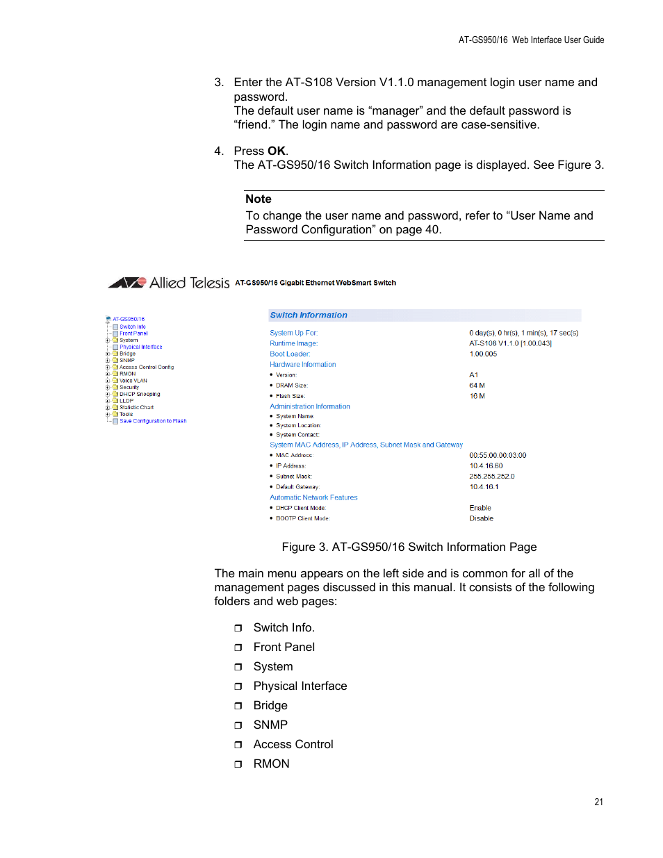 Allied Telesis AT-GS950/16 User Manual | Page 21 / 364