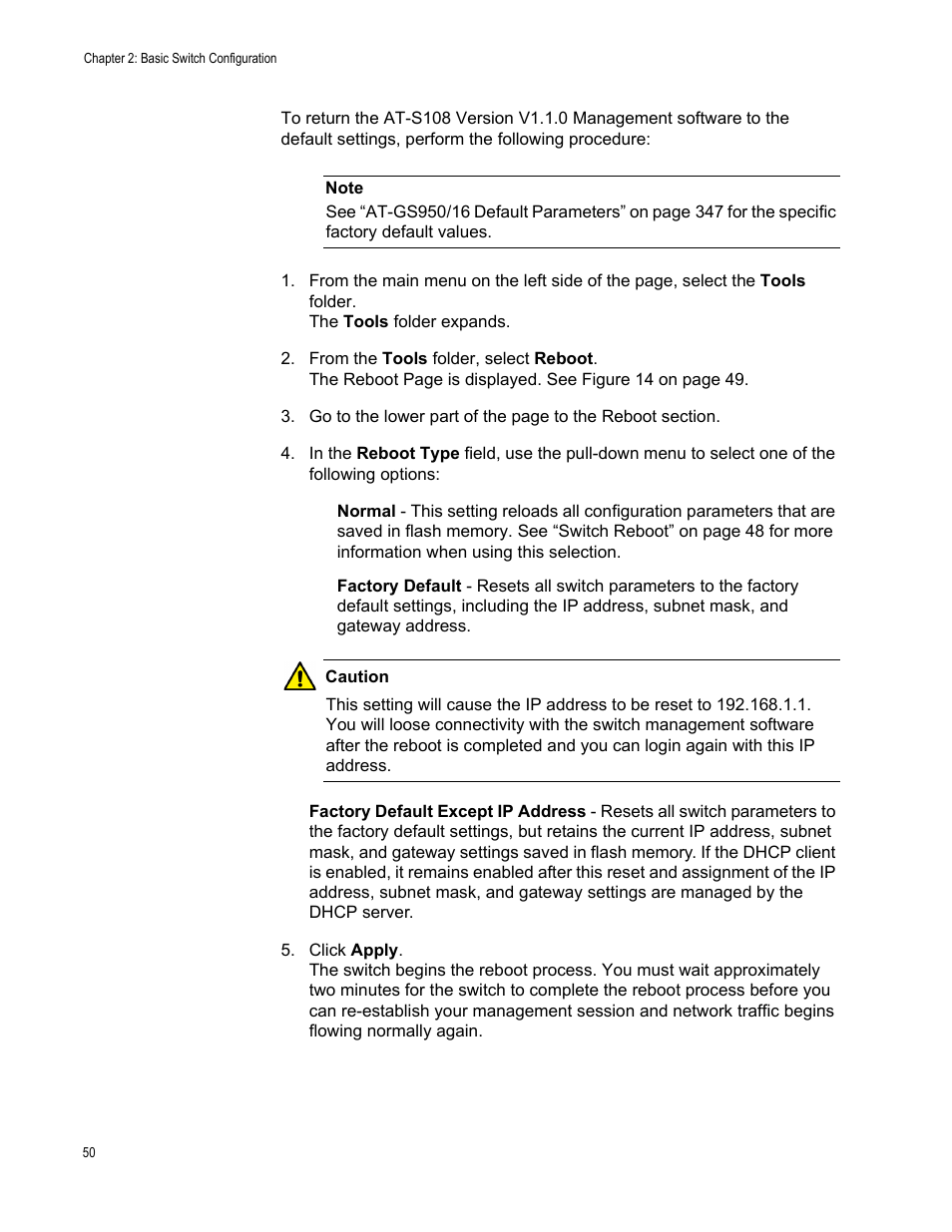 Allied Telesis AT-GS950/16 User Manual | Page 50 / 364