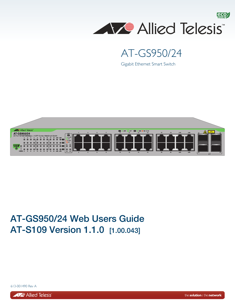 Allied Telesis AT-GS950/24 User Manual | 366 pages