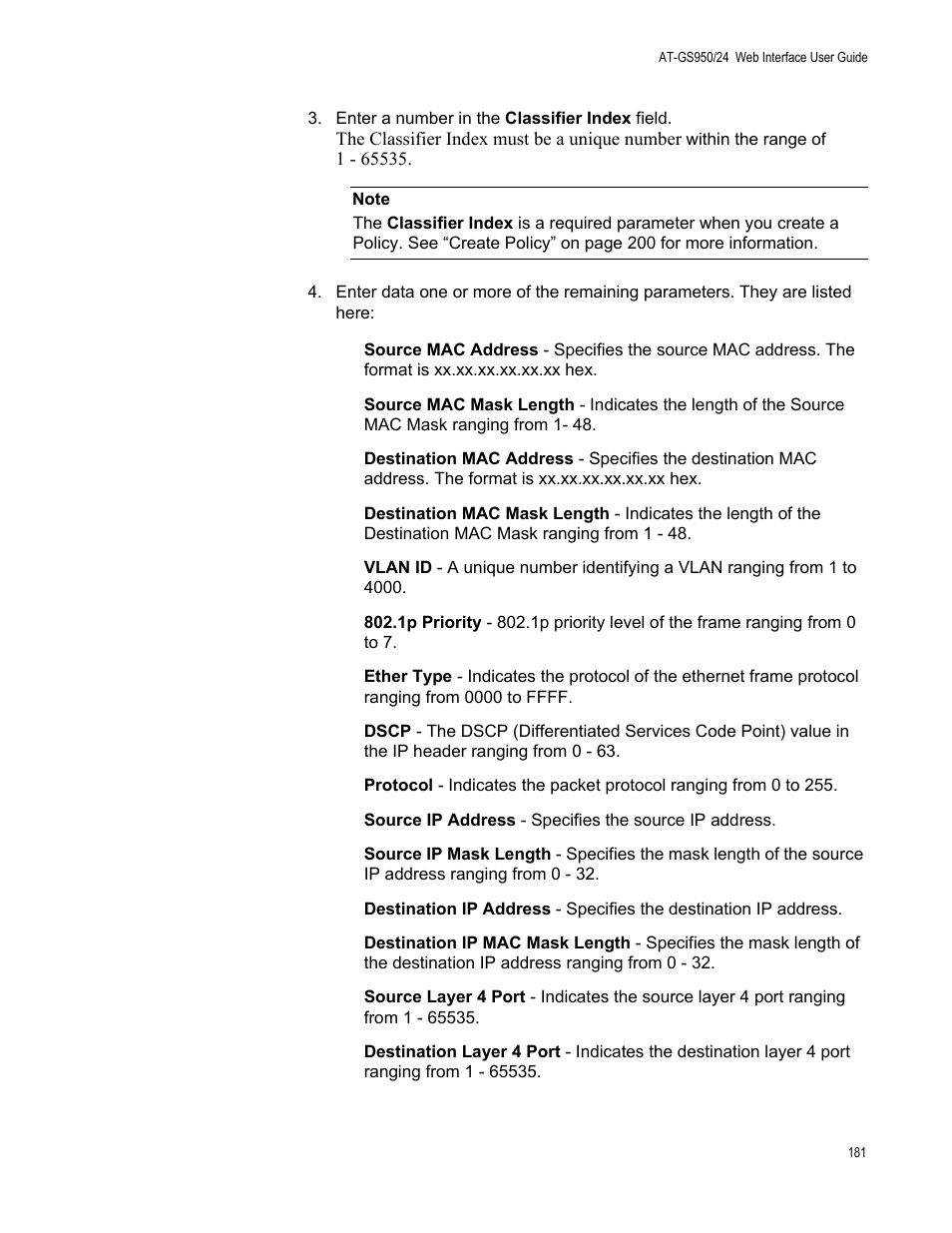 Allied Telesis AT-GS950/24 User Manual | Page 181 / 366