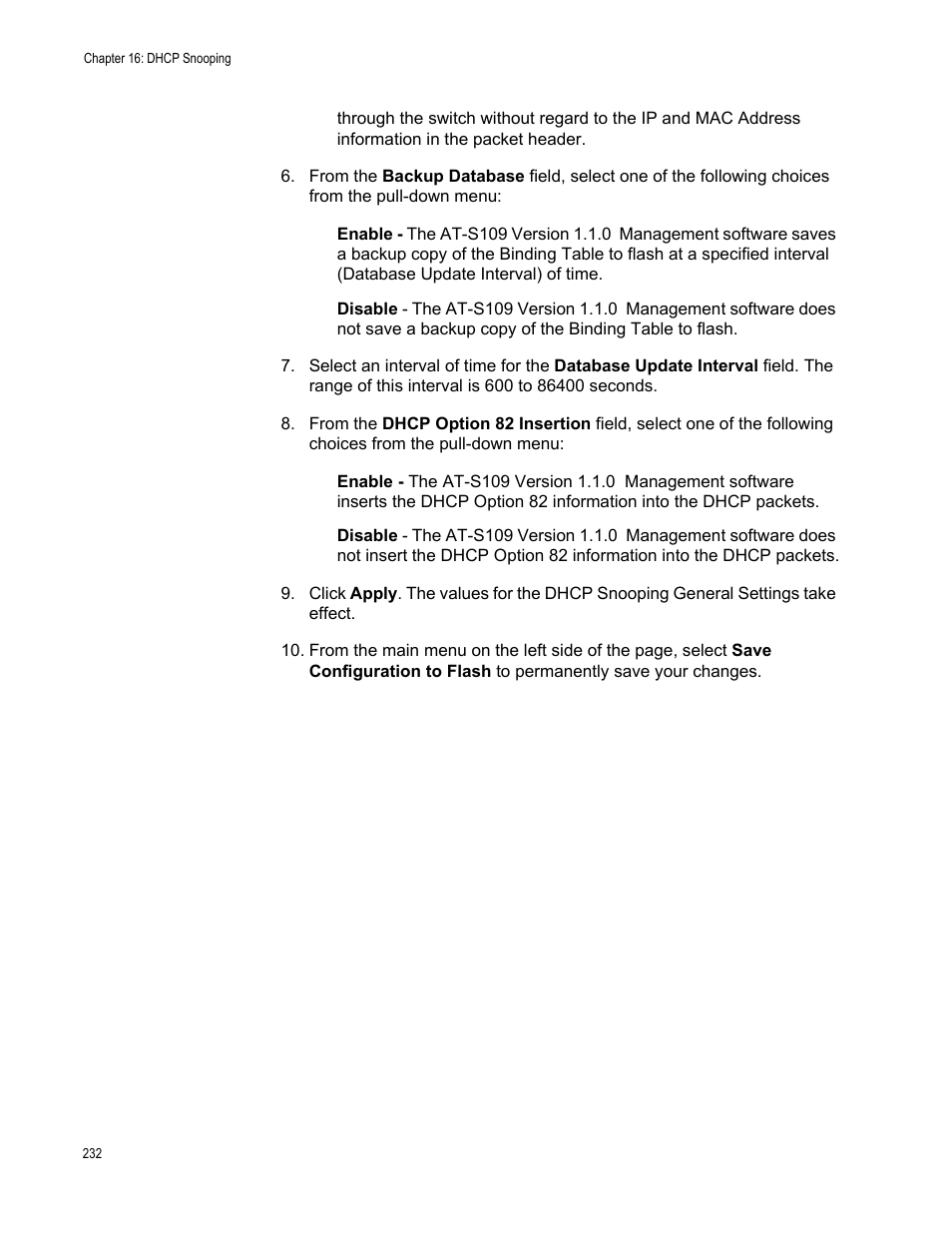 Allied Telesis AT-GS950/24 User Manual | Page 232 / 366