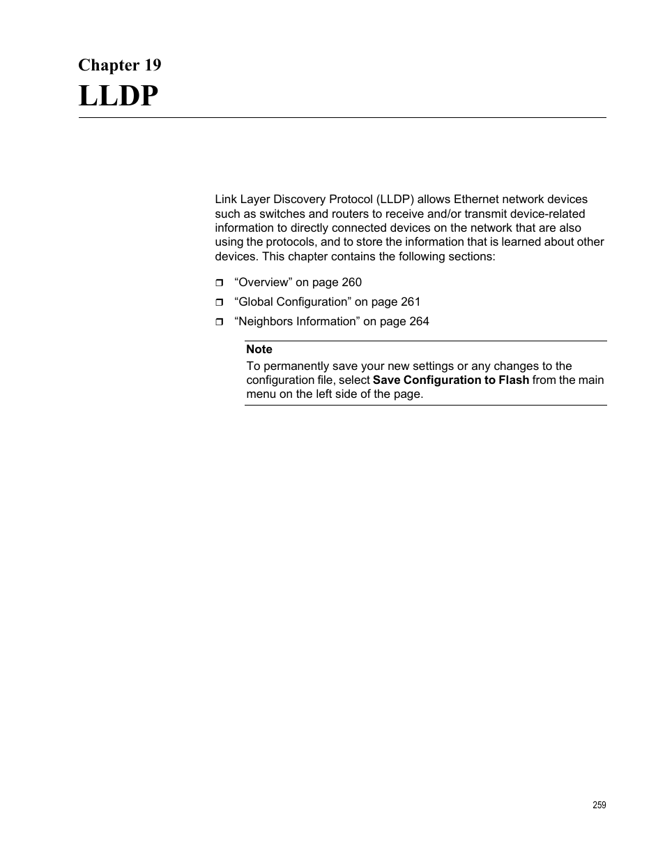 Chapter 19, Lldp, Chapte | Allied Telesis AT-GS950/24 User Manual | Page 259 / 366