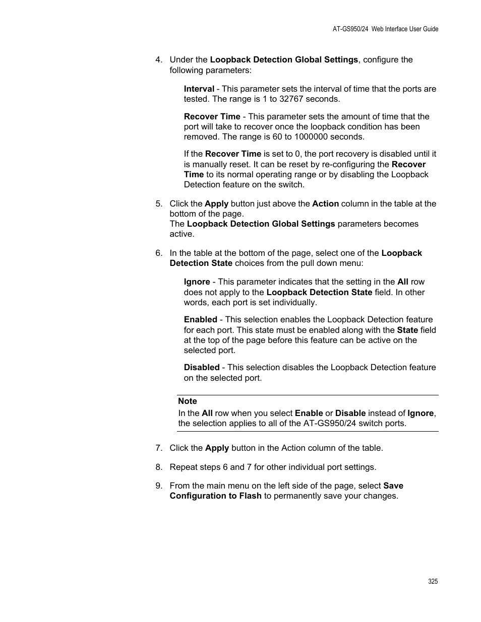 Allied Telesis AT-GS950/24 User Manual | Page 325 / 366