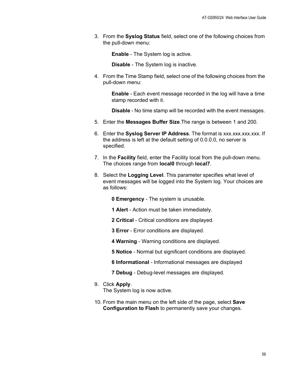 Allied Telesis AT-GS950/24 User Manual | Page 59 / 366