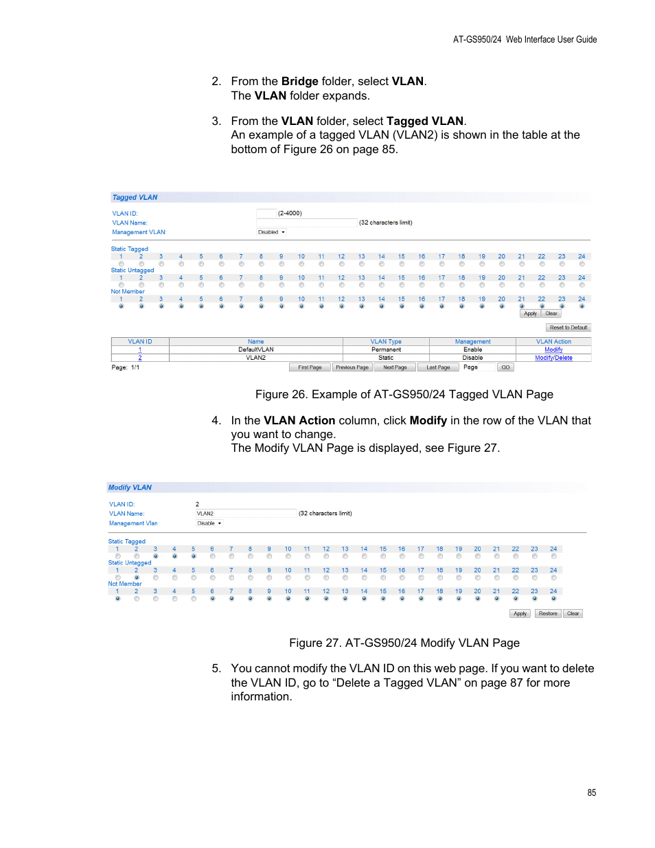 Allied Telesis AT-GS950/24 User Manual | Page 85 / 366