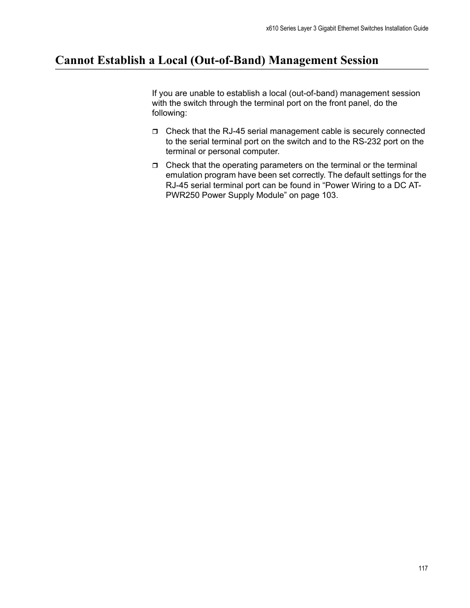 Allied Telesis x610 Series Layer 3 User Manual | Page 117 / 128
