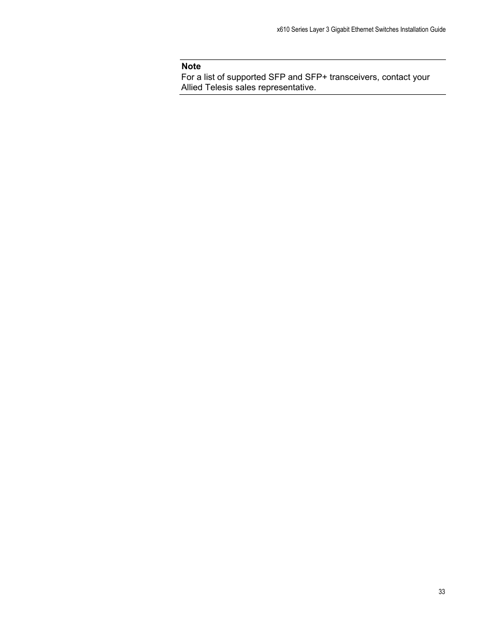 Allied Telesis x610 Series Layer 3 User Manual | Page 33 / 128
