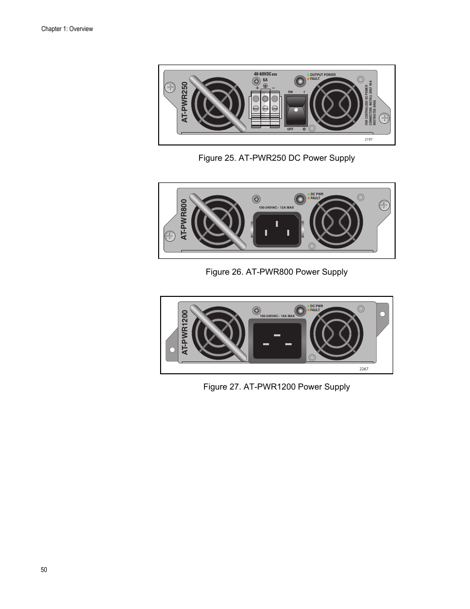 At -pwr250, At -pwr800, At -pwr1200 | Allied Telesis x610 Series Layer 3 User Manual | Page 50 / 128