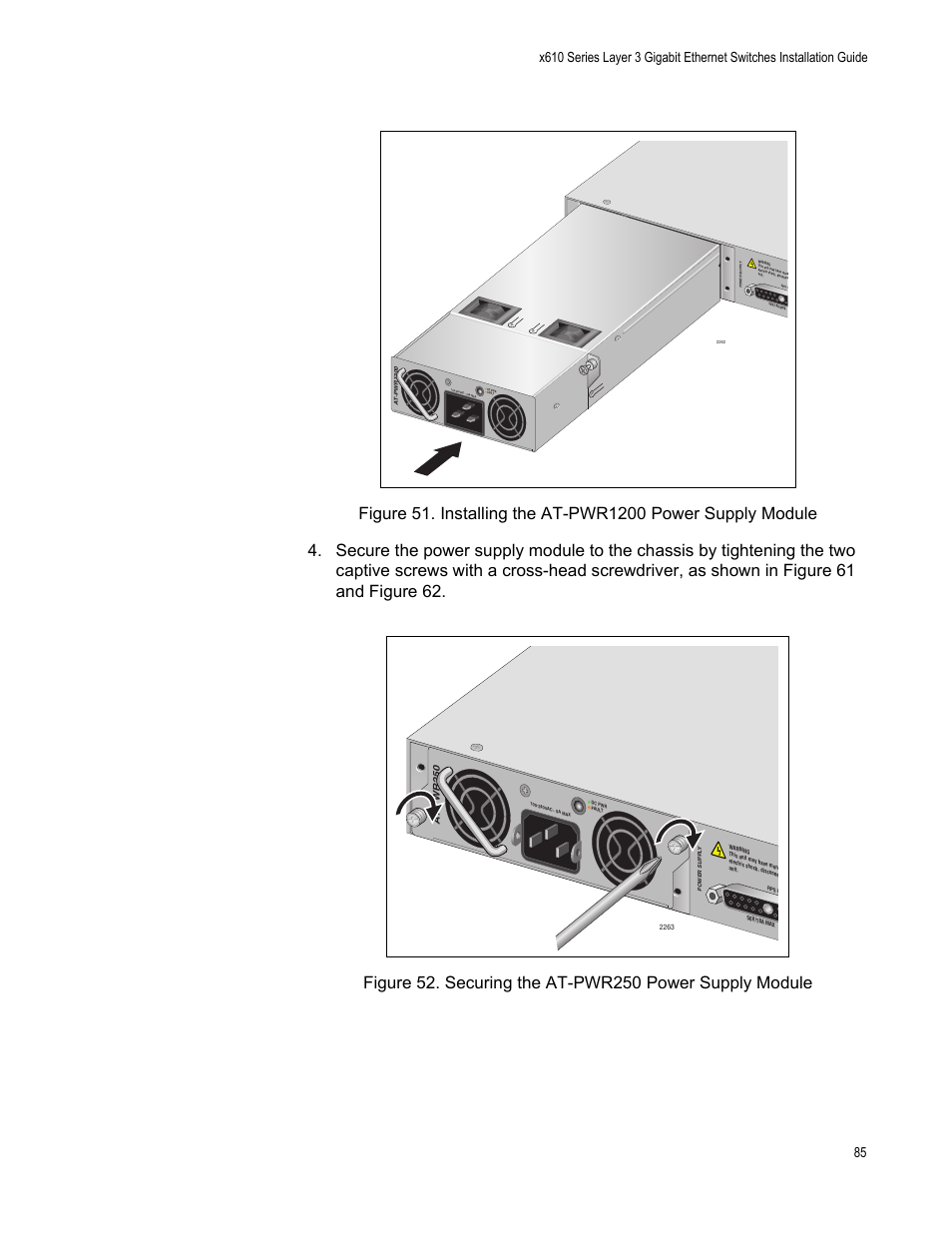 At -pwr250 | Allied Telesis x610 Series Layer 3 User Manual | Page 85 / 128
